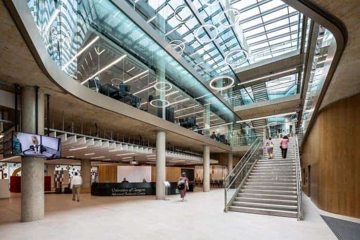 Interior of the Advanced Research Centre at the University of Glasgow